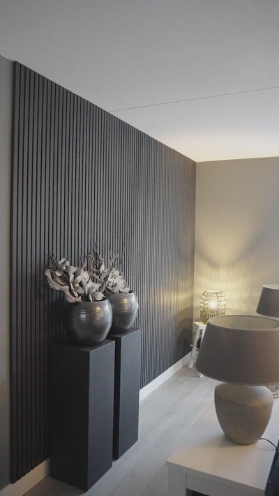 Wooden Wall Panel | Black Oak 240 cm | Premium 3-sided Wood Veneer