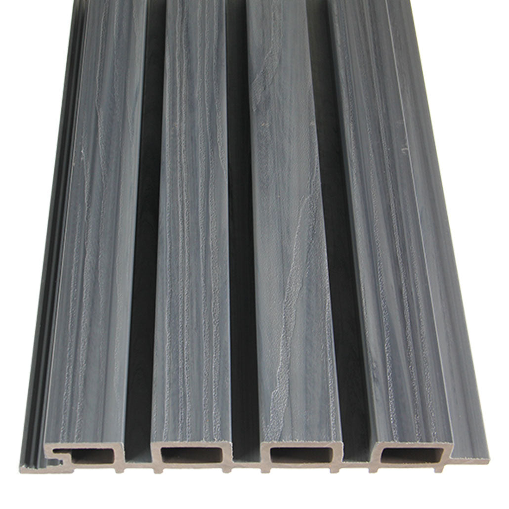 Exterior Wall Cladding Panel Stone Grey 290CM | Garden | 3D Wood Grain